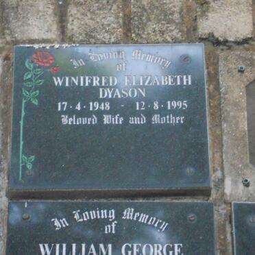 DYASON Winifred Elizabeth 1948-1995
