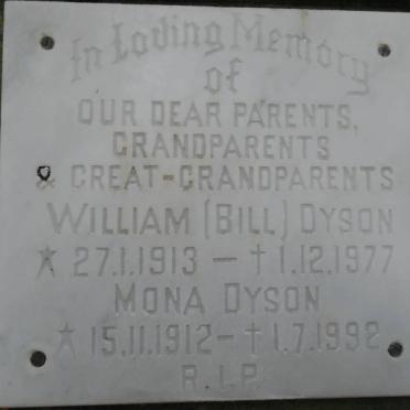 DYSON William 1913-1977 &amp; Mona 1912-1992