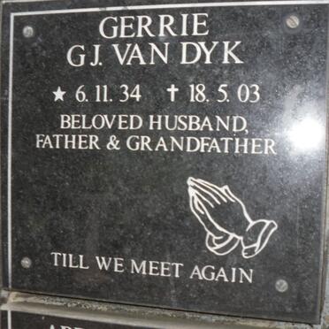 DYK G.J., van 1934-2003
