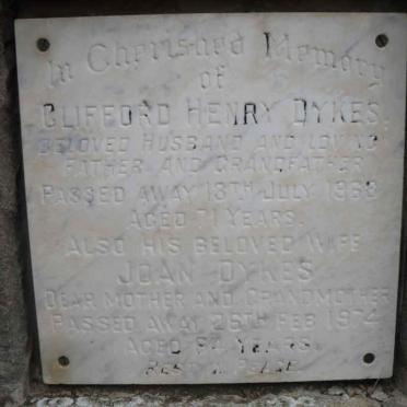 DYKES Clifford Henry -1966 &amp; Joan -1974