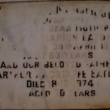 EATON Arthur Wagstaffe -1974 &amp; Phyllis Marion -1973