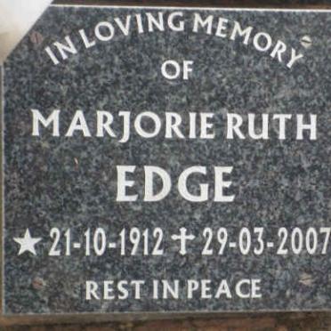 EDGE Marjorie Ruth 1912-2007