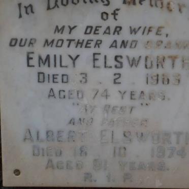 ELSWORTH Albert -1974 &amp; Emily -1963