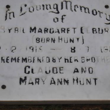 ELBURG Sybil Margaret nee HUNT 1915-1988