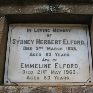 ELFORD Sydney Herbert -1938 &amp; Emmeline -1963
