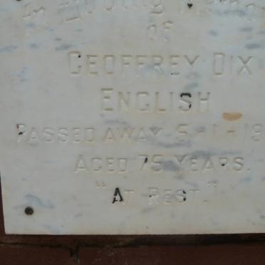 ENGLISH Geoffrey Dix -1973