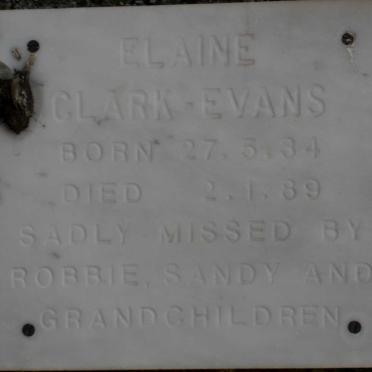 EVANS Elaine, CLARK 1934-1989