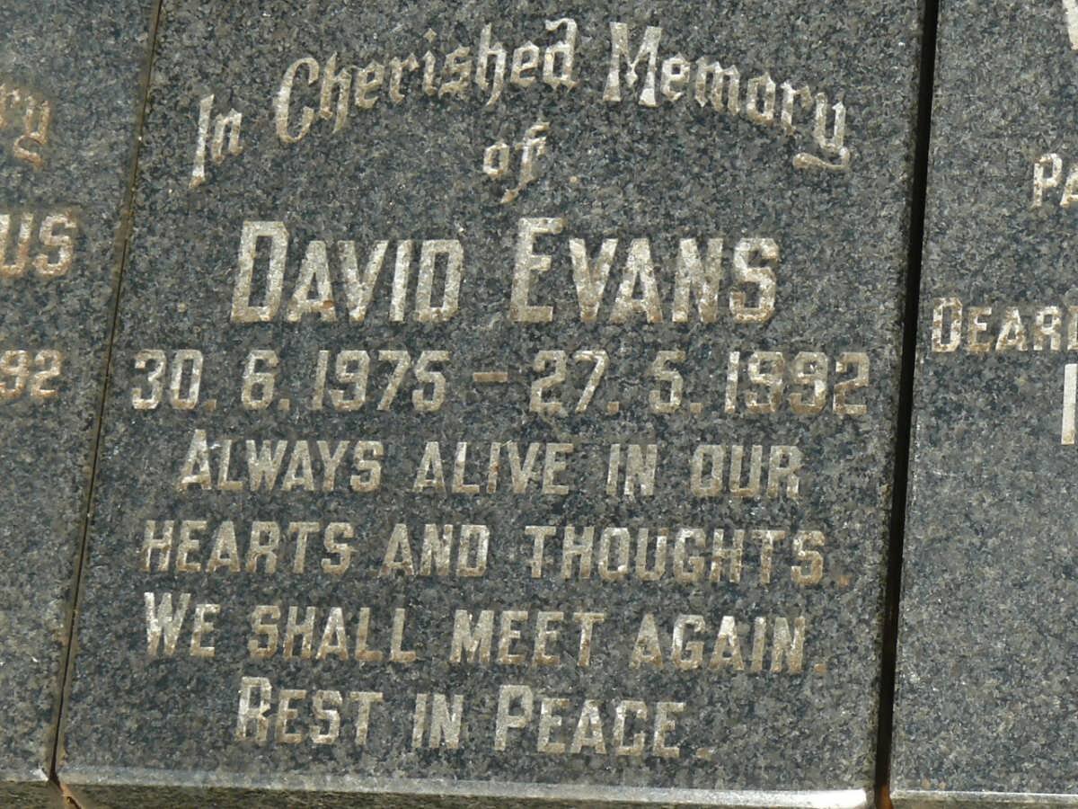 EVANS David 1975-1992