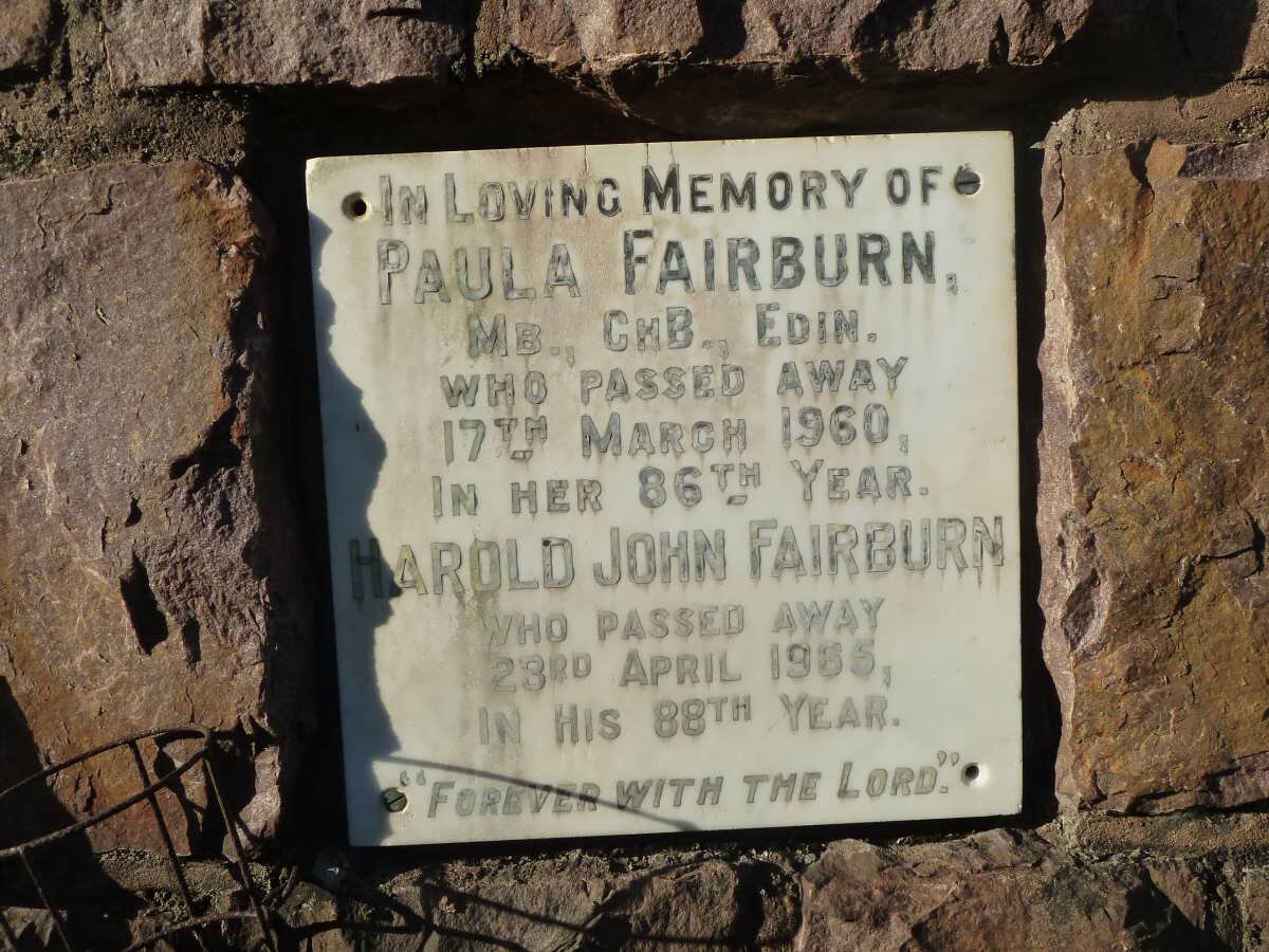 FAIRBURN Harold John -1965 &amp; Paula -1960