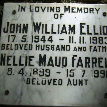 FARRELL John William Elliot 1944-1983 :: FARRELL Nellie Maud 1899-1991