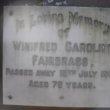 FAIRBRASS Winifred Caroline -1968