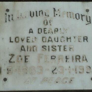 FERREIRA Zoë 1963-1983