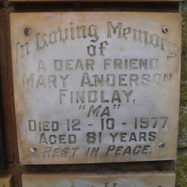 FINDLAY Mary Anderson -1977