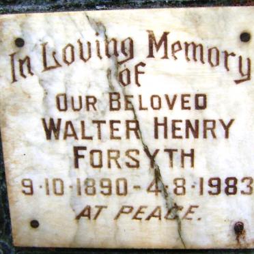 FORSYTH Walter Henry 1890-1983