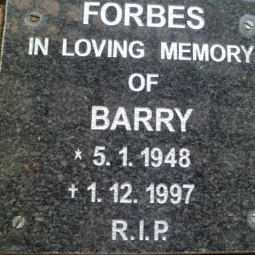 FORBES Barry 1948-1997