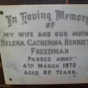 FREEDMAN Helena Catherina Henrietta -1970