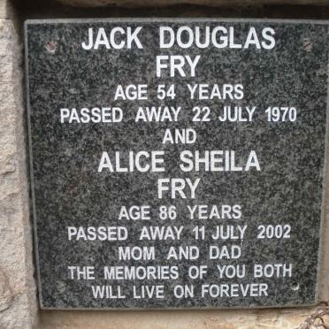 FRY Jack Douglas -1970 &amp; Alice Sheila -2002
