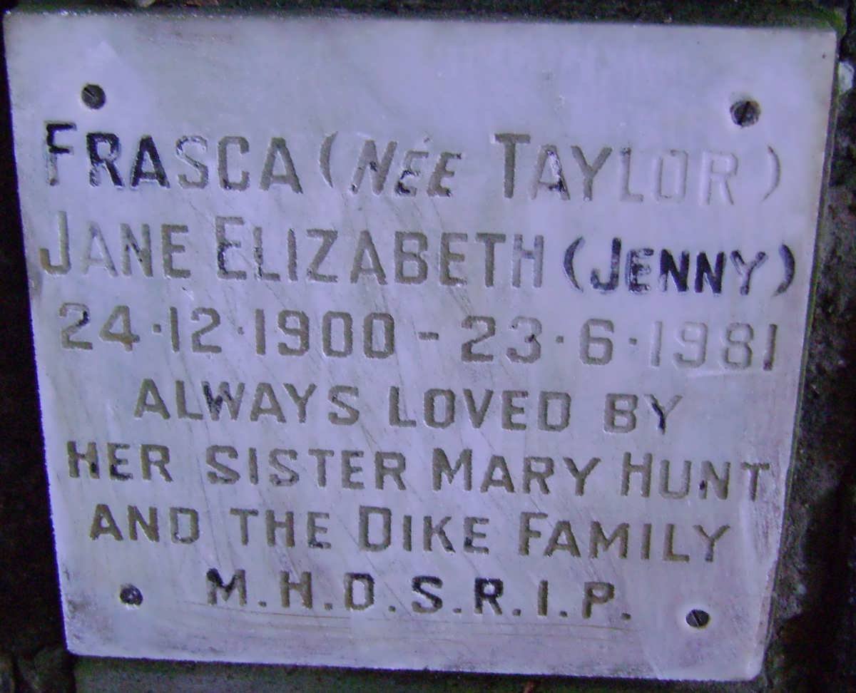 FRASCA Jane Elizabeth nee TAYLOR 1900-1981