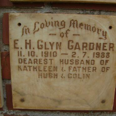 GARDNER E.H. Glyn 1910-1988