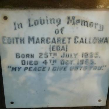 GALLOWAY Edith Margaret 1895-1965