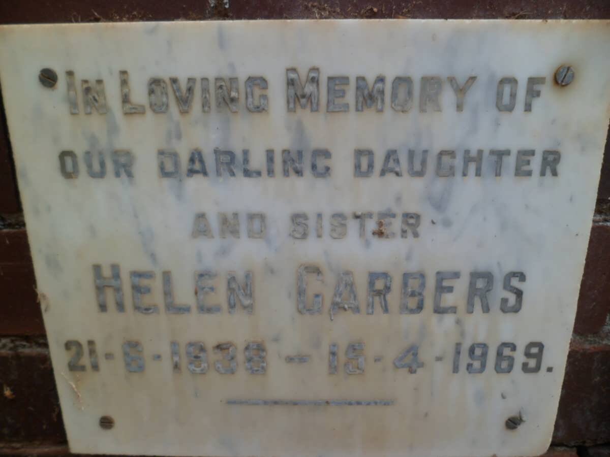 GARBERS Helen 1938-1969