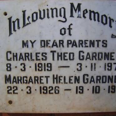 GARDNER Charles Theo 1919-1977 &amp; Margaret Helen 1926-1988