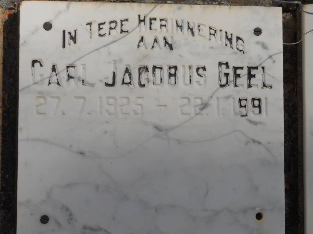 GEEL Carl Jacobus 1925-1991