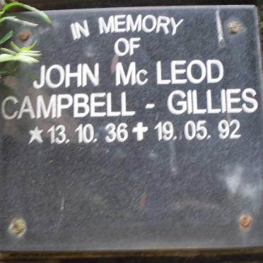 GILLIES John McLeod, Campbell 1936-1992