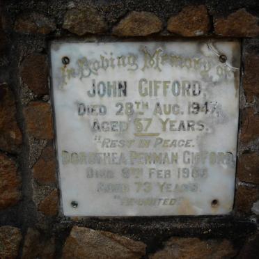 GIFFORD John -1947 &amp; Dorothea Penman -1966