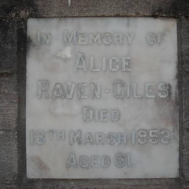 GILES Alice, Raven -1953