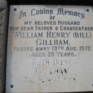 GILLHAM William Henry -1970 &amp; Ruth Irene