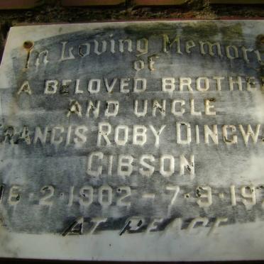 GIBSON Francis Roby Dingwall 1902-1978