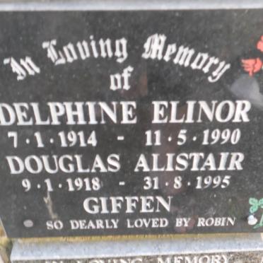 GIFFEN Douglas Alistair 1918-1995 &amp; Delphine Elinor 1914-1990