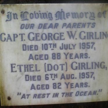 GIRLING George W. -1957 &amp; Ethel -1957