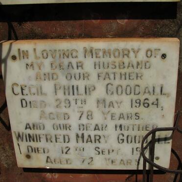 GOODALL Cecil Philip -1964 &amp; Winifred Mary -1971
