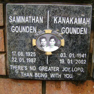 GOUNDEN Saminathan 1925-1987 &amp; Kanakamah 1941-2002