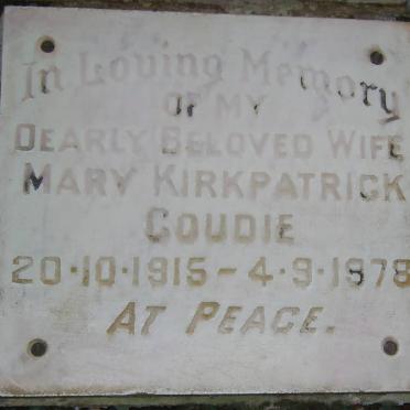GOUDIE Mary Kirkpatrick 1915-1978