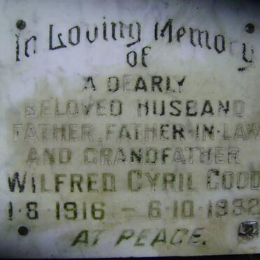 GOOD Wilfred Cyril 1916-1982