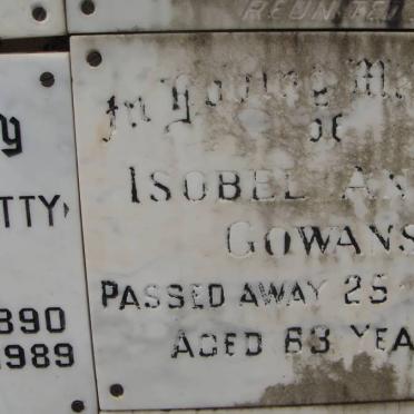 GOWANS Isobel Antjie -1972