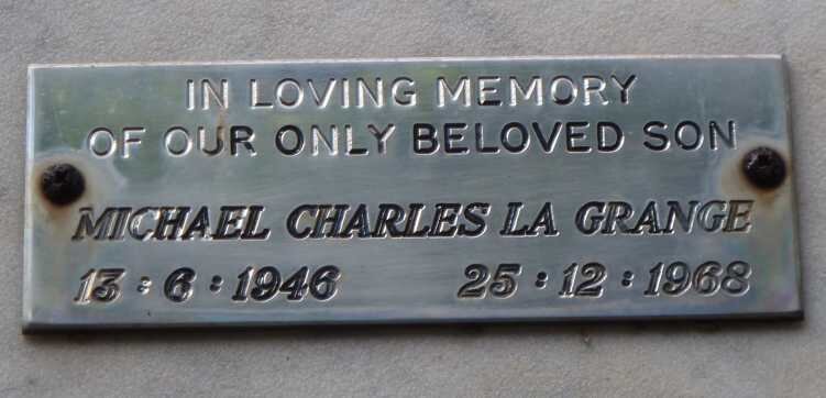 GRANGE Michael Charles, la 1946-1968