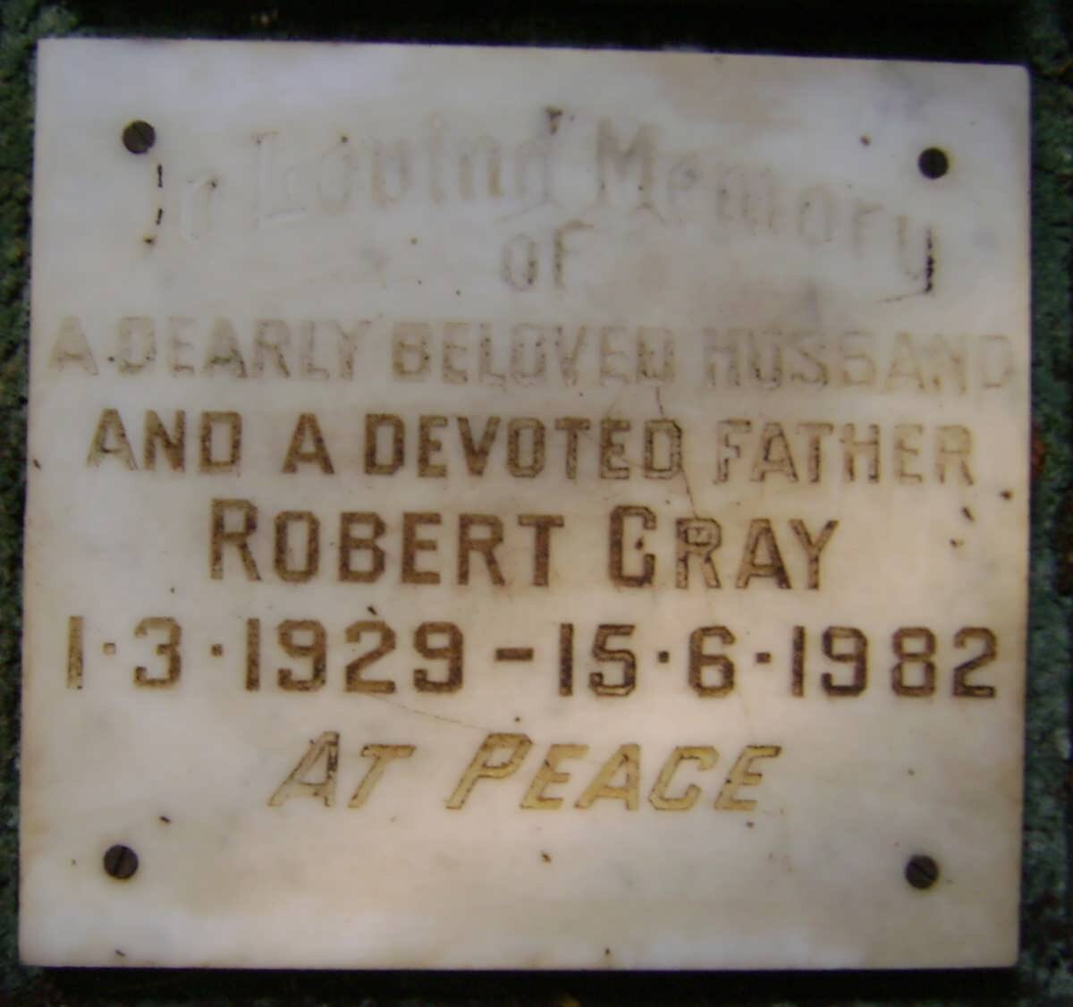 GRAY Robert 1929-1982