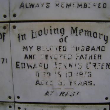 GREEN Edward Dennis -1973