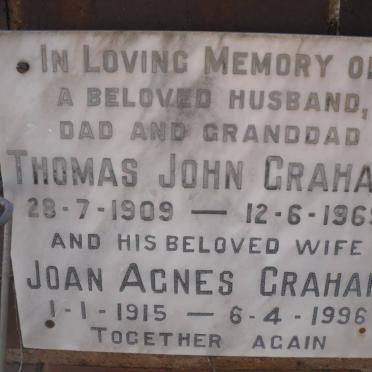 GRAHAM Thomas John 1909-1969 &amp; Joan Agnes 1915-1996