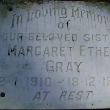 GRAY Margaret Ethel 1910-1978