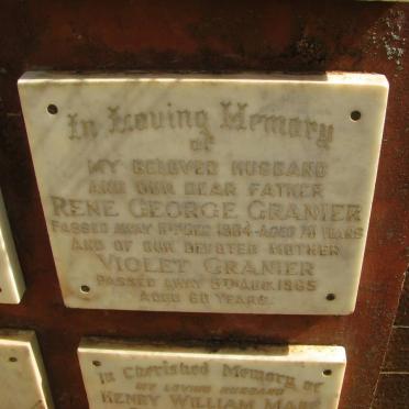 GRANIER Rene George -1964 &amp; Violet -1965