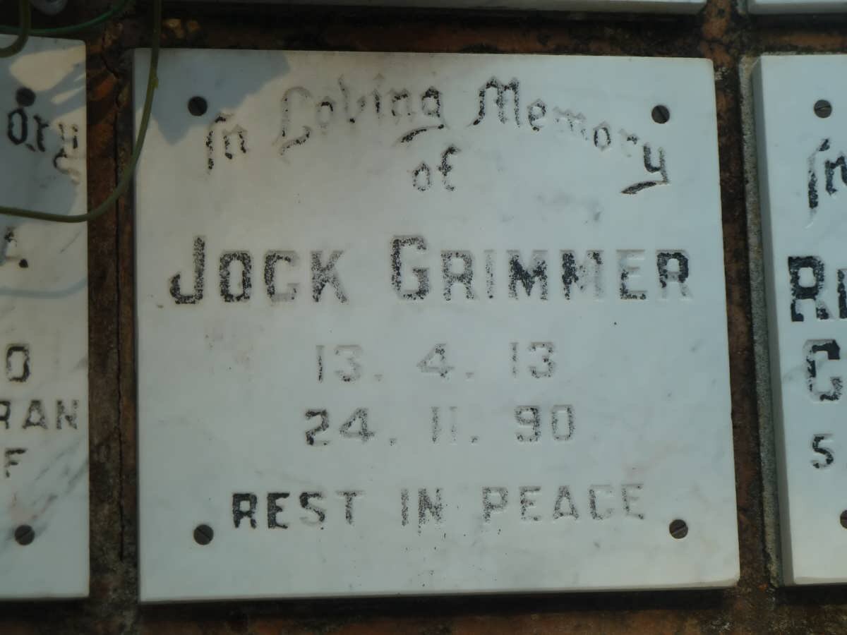 GRIMMER Jock 1913-1990