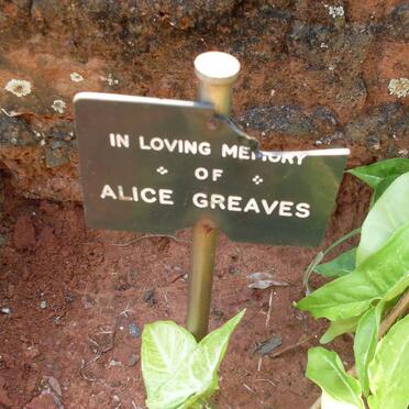 GREAVES Alice