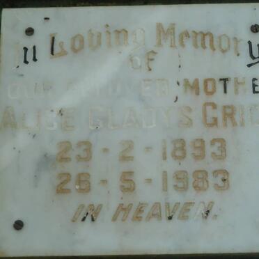 GRICE Alice Gladys 1893-1983