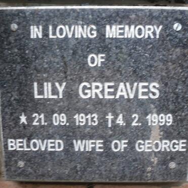 GREAVES Lily 1913-1999
