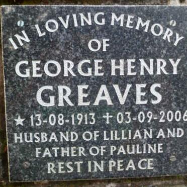 GREAVES George Henry 1913-2006